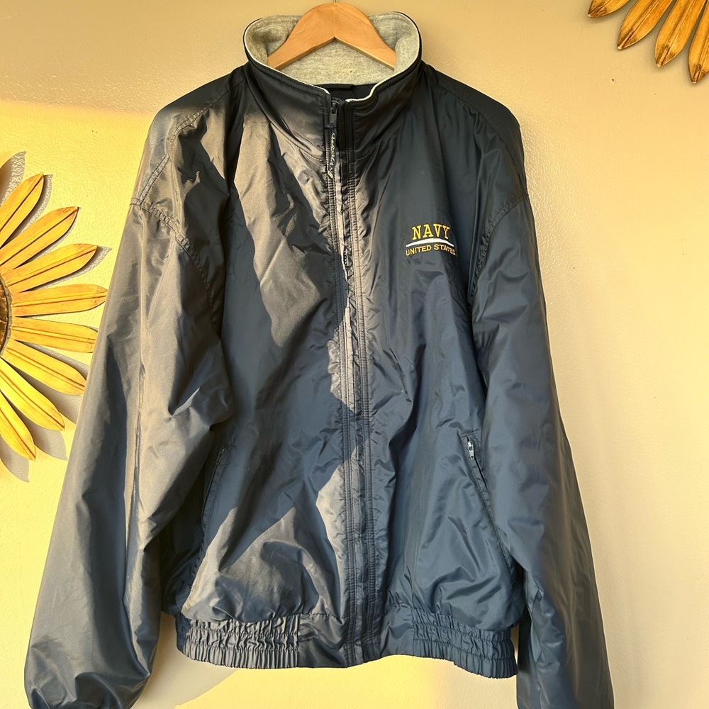 Oarsmen United States Navy, Navy Blue Windbreaker Jacket Size XL